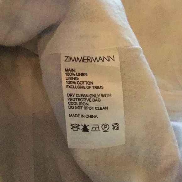 Zimmermann Allia Floral Print Cut Out Spliced Linen Mini Dress - Picture 9 of 12